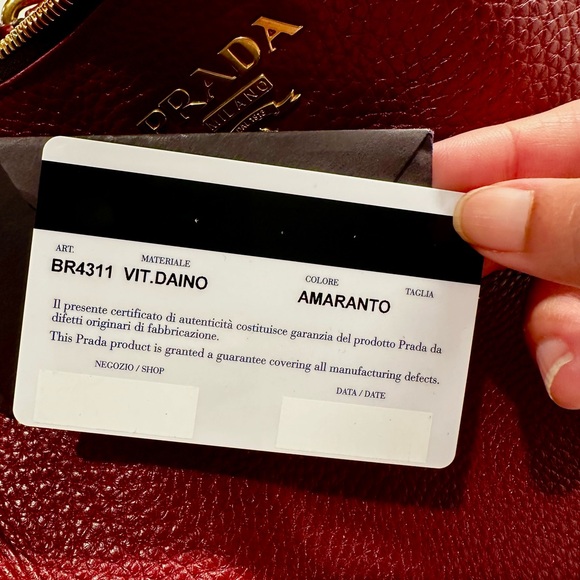 Prada Vitello Daino Hobo Bag BR4311 - Amaranto - Picture 8 of 14